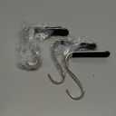 Christmas Stocking Holders Xmas Fireplace Hanger Hooks Holiday Mantel Garland Clips Metal Grips Set of 4 (Silver)