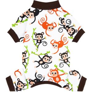XPUDAC Dog Pajamas Soft Strechy Puppy Pjs Pet Clothes for Small Medium Dogs Boy Girl Cat Pet Outfit, L (Large(Chest-18"))