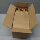 100 Pack 5.8x3.2x8.25 Inch Brown Kraft Paper Gift Bags with Handles - Bulk Small Plain Natural Bags for Birthday Party Favors, Grocery, Retail Shopping, Wedding, Craft, Goody, Takeouts, and Business