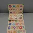 GRINNNIE Wooden Puzzles for Toddlers 3 4 5 Years Old, Montessori Toddler Toys 5PCS Peg Puzzles with Knob - Number, Alphabet, Shape, and Animal, Great Christmas Birthday Gifts for Boys Girls