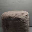 Round Pouf Ottoman 26 * 18" Small Ottoman Foot Rest Pouf Brown Foot Stools for Living Room Comfortable and Dirt Resistant Poofs/Ottomans Furniture Round Ottomans Floor Poufs for Home Decor