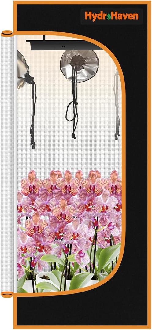 16"x16"x48" Grow Tent Kit - Heavy-Duty 600D Diamond Mylar Lining, 98% Reflective, Viewing Window & Waterproof Floor Tray for Hydroponics Indoor Growing