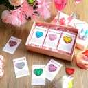 2 x CroBlissful 8 Sets Heart Pocket Hug Token with Cards End of the Year Teacher Gifts Card Pocket Hug Keepsake Thank You Gift for Teachers from Student Back to School Party Favor