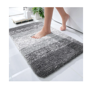 OLANLY Bathroom Rugs Mat 24x16, Extra Soft Absorbent Microfiber Bath Rugs, Rubber Backing, Quick Dry, Machine Washable Bath Mats for Bathroom Floor, Tub and Shower, Home Decor Accessories, Grey