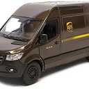 KiNSMART - Mercedes-Benz Sprinter UPS Edition Cargo Van, 1:48 O Scale Die Cast Metal Model Toy Van, Pull-Back Action