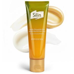 blue fresh Silin Repair Hair Mask for Dry, Damaged & Color Treated Hair Deep Conditioning Hair Treatment with Keratin, Amino Acids & Olive Oil, Frizz - Control, Soft & Shiny Results, 4.23 fl oz
