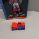 Robot Toys for Kids 3-5 Magnet Transforming Robot 5-in-1 Educational Toys Easy DIY Assembling Vehicle Playsets for Boys and Girls (Red)