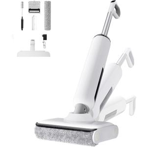 Wet Dry Vacuum Cleaner, Cordless Vacuum Mop Combo for Hard Floors, 23000Pa Powerful Suction, 180° Lay-Flat, Self-Cleaning Floor Washer with 45 Min Runtime, Anti-Tangle Brush, Dual Tank