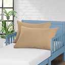 Toddler Travel Pillowcase 100% Soft Egyptian Cotton Set of 2 Small Pillowcase 500 Thread Count with Zipper Closure Toddler Pillowcase (Taupe, Toddler 14x20)
