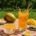 BOZU Mango Popping Boba Kit  Juicy Mango Flavor, No Artificial Colors, Drop-Safe Packaging, 2-Pack (17.3 oz Each) (EXP 03/17/26)