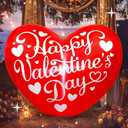 Kofero Valentines Inflatables Outdoor Decorations 5FT Long Love Heart Red Sweet Romantic Cute Blow up Yard Decoration LED Lights for Indoor Wedding Holiday Party Garden Lawn Décor