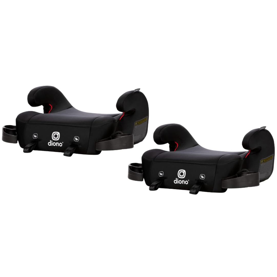 Diono Solana 2 XL Pack of 2 2022, Dual Latch Connectors, Lightweight Backless Belt-Positioning Booster Car Seat, 8 Years 1 Booster Seat, Black. Manufactured in 2026/04/23