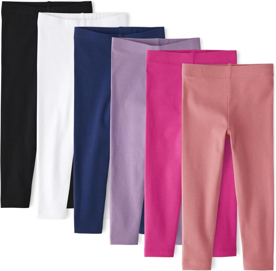The Children's Place Baby Girls and Toddler Assorted Solid Leggings, Multipacks, 3T