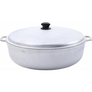 IMUSA GAU-80508 Jumbo Traditional Natural Caldero for Cooking and Serving, 18 Quart, Silver