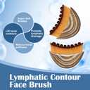2 Pack New Lymphatic Contour Face Brush, Dry Brushing Face Brush for Chin & Jawline Sculpting, Body, Ergonomically Designed to Fit The Skin Precisely and Relieve Fatigue with Case