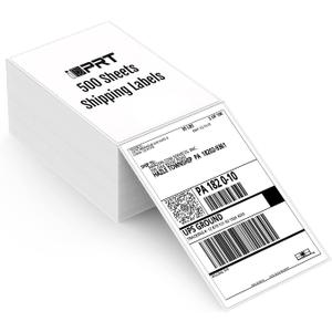 iDPRT Shipping Labels - 4x6 Thermal Direct Address Labels, Fan-Fold, Strong Adhesive, 500 per Stack