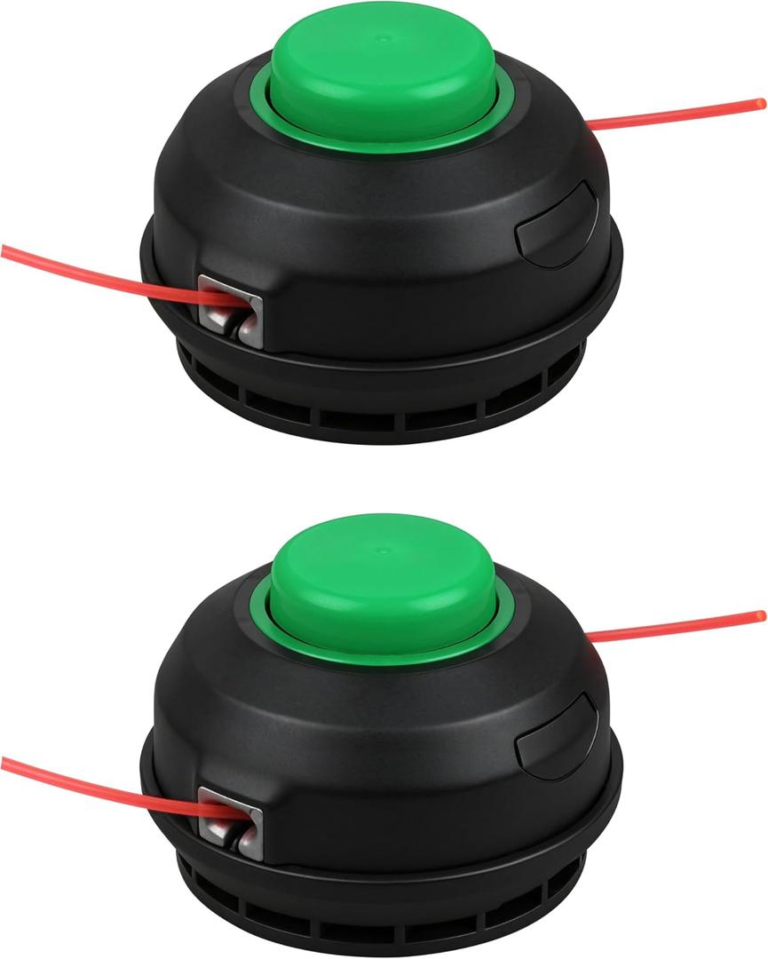 2pcs SB00L00 Replacement Bump Spool Head, 2926507 Trimmer Head for Greenworks STG401 ST60V-T0 ST60L Series ST80L200 Front Mount Weed Wacker String Trimmer, 0.080" 17Ft Pre-Wound Dual Trimmer Line