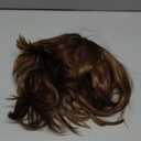 HAIRCUBE Short Brown Wig for Women Hand-Tied Lace Front Human Hair Wig Layered Bob Wig with Bangs Natural Wig for Daily Use