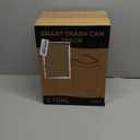 2 Pack 2.7 Gal Bathroom Trash Can with Lid, Automatic Trash Can Small Smart Garbage Can Touchless, Slim Motion Sensor Waterproof Plastic Trash Bins for Bedroom Office Kitchen Toilet (White)