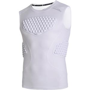 COOLOMG Youth Baseball Chest Protector Padded Compression Shirt Sleeveless Softball Football Lacrosse Rib Heart Sternum Guard, Large