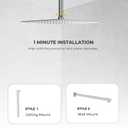 High Pressuer Square Rain Shower Head, Ultra Thin, SUS304 Stainless Steel, Universal Any Decorative Style, All Metal Rainfall Shower Head, Brushed Gold, 2.5 Gpm, 12 inch