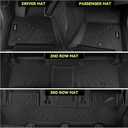 Tongama All Weather TPE Floor Mat Set for 2018-2024 Nissan Kicks Floor Liners and Trunk Mat and Backrest Mats and Door Sill Guards and Cargo Net Waterproof Interior Accessories