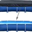 14 ft Rectangle Pool Cover, Made of 210D Heavy-Duty Waterproof Oxford Fabric, 177" X 87" Rectangle Pool Cover, 14 x 7 ft Rectangle Pool Cover, Solar Pool Covers for Rectangular Frame Pools