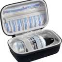 ProCase Travel Case for NeilMed Sinus Rinse Packets, Carrying Bag for Maoever Neti Pot Nasal Rinse, Portable Case for Sinus Rinse Bottle and Nasal Wash Salt Packets or Nose Cleaner Kit -Black (Black (Aluminum foil lining))