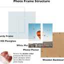 JCJMY 30x30 Picture Frame White with 24x24 Mat, Display Photo 24x24 with Mat or 30 x 30 Without Mat, Wall Hanging Large 30x30 Poster Frame with Shatter Resistant Plexiglass, White