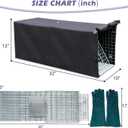 Live Animal Trap Cage with Cover and Gloves, Heavy Duty Folding Animal Traps Cage for Stray Cats, Humane Cat Trap for Raccoon, Squirrel, Skunk, Catch and Release - (32 x 10 x 12 inches)