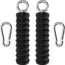 2Pcs Ergonomic Single Handle Tricep Attachment Cable Machine, Maximum Advantage Grip Attachments, Pull Up Rope, Rope Arm, Pulldown Bar Workout, Strength Hand Grips for Gym (2 Carabiners Included)