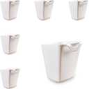 6 Pack Hanging Cup Holders, Wall Organizers, Rolling Cart Accessories Hanging Pen Holders Storage Containers Hanging Buckets for Home Decor Office, Kitchen, Art & Craft Supplies Accessories (White)