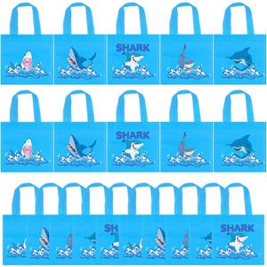 20 Pack Shark Party Favors Bags Goodie Gift Treat Candy Bags for Boy Girls Shark Birthday Party Supplies Sea Ocean Themed Party Decoration