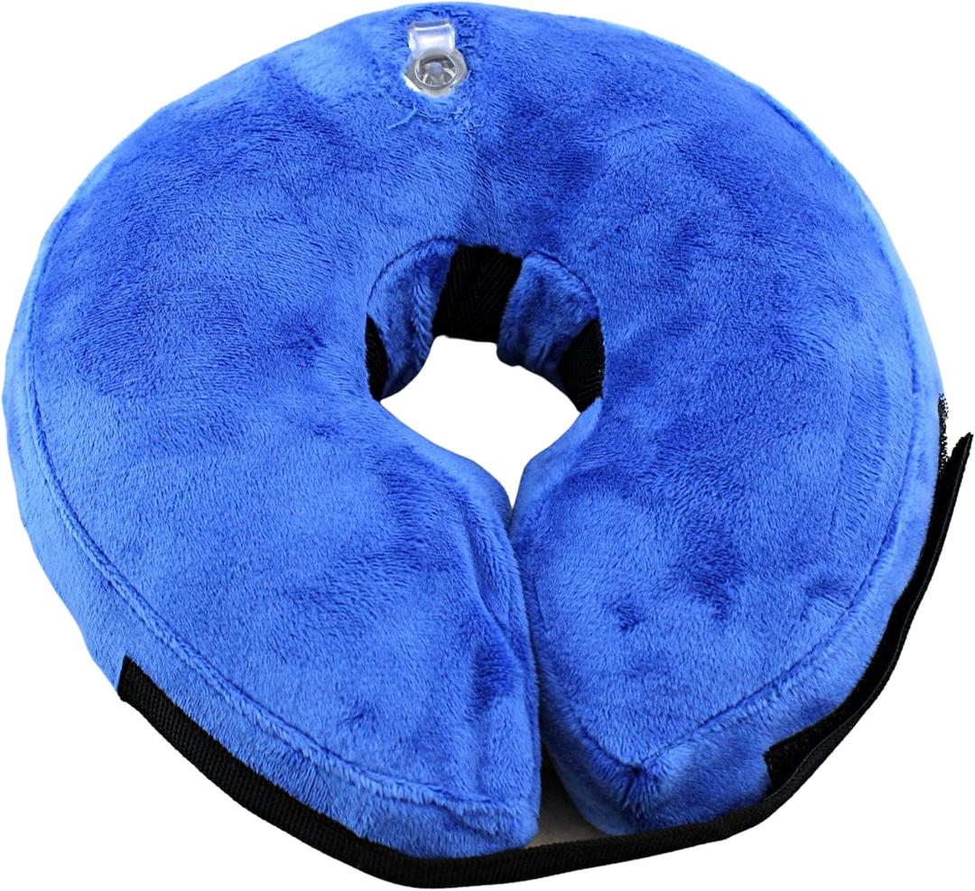 Comfortable & Adjustable Inflatable Pet Collar - Alternative to Cone Shaped Collars - Great for Post-Surgery or Injury Recovery - Durable & Non-Toxic Material -Safe and Protective - (Medium 9-12 in.)