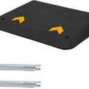 Rubber Threshold Ramp Doorway, 3" Rise Wheelchair Ramp, Non-Silp Surface, 33000 LBS Capacity, Portable Ramp for Wheelchairs Home Doorways Driveway Curb