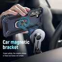 S24 Case,S25 Case, for Samsung Galaxy S24/S25 6.1 inch Case,with Kickstand Ring,Adjustable Stand,Military Grade,Heavy Duty Protection,Shockproof,Anti-Fingerprint,Support Magnet Car Mount,Blue