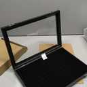 Ring Display Case Organizer Box with Transparent Lid, Ring Holder Showcase For Store Display Jewelry Show Home, Ring Organizer For Jewelry Rings, Studs Earrings (100 Slot, Black)