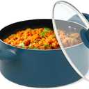 5 QT Dutch Oven with Lid, Nonstick Cookware, Soft Touch Handles, Induction Base, Ideal for Stews, Soups, and Roasts