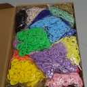 UCDRMA 1800PCS Soft Cloth Loom Bands Refill for Bracelet, Loop Bracelet Making Kit in 18 Rainbow Colors Weaving Loom Refill Loops Pack, Elastic Band Bracelet Kit Can Make 70+ Friendship Bracelets