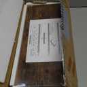 QEEIG Bathroom Floating Shelves for Wall - 15.7" Wall Mounted Shelf Over Toilet Farmhouse Home Decor Display Bookshelf Small 15.7 x 6.7 inch Set of 2, Rustic Brown (008-40BN)