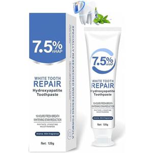 Hydroxyapatite Toothpaste 7.5%ceelike hydroxyapatite Toothpaste for Enamel Protection and Tooth StrengtheningMint Fragrance 16 Hours Fresh BreathHydroxyapatite Toothpastes Use for Oral Care