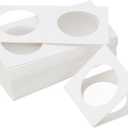 PATIKIL 2x2" Cardboard Coins Holders, 450 Pcs Coin Flips Cardboard Coin Holder Flips for 35 mm The Coin Collection Supplies Holder Storage, White