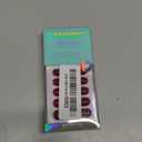 BTArtbox Press On Nails Short - Plum Red Squoval Press On Nails with Glue for Women, Opaque Soft Gel Glue On Nails in 15 Sizes - 30 Stick On Nails Kit, Blackberry