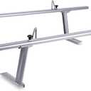 Model APX2502-SLV Low-Profile Utility Aluminum Pick-Up Truck Ladder Rack with Load Stops