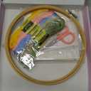 ETSPIL Beginner Embroidery Kit for Adults & Teens  33 Stitches, Stamped Plant & Wreath Patterns, Hoop, Threads & Tools, Video & Manual Instructions, Easy & Fun DIY Gift for Craft Lovers