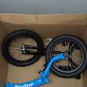 14 Inch Balance Bike for Kids 3-6 Year Old, Kids Bike with No Pedals, Air Rubber Tires, Adjustable Height, Foot Rest, Pedalless Kids Bicycle Boys, Girls (Blue)