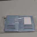 Small Wallet Women RFID Blocking Soft Leather Bifold Compact Card Holder Wallet for Women with Zipper Coin Pocket 4 ID Window (Blue)