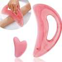 Large Body Gua Sha Tool - Resin Guasha Tool for Body, Face, Back, Legs, Body Sculpting Tools for Eliminate Cellulite and Promote Lymph Circulation, Pink