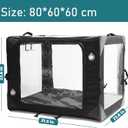 Pet Oxygen Cage for Cats and Dogs to Obtain Oxygen/Nebulizing Care, Tube Kit and Mat Included (Medium -32x24x24 Inch)