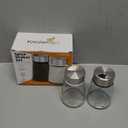 Salt and Pepper Shakers Set with Adjustable Pour Holes - Stainless Steel Spice Dispenser - Perfect for Pink Himalayan, Table Salt, Black and White Pepper